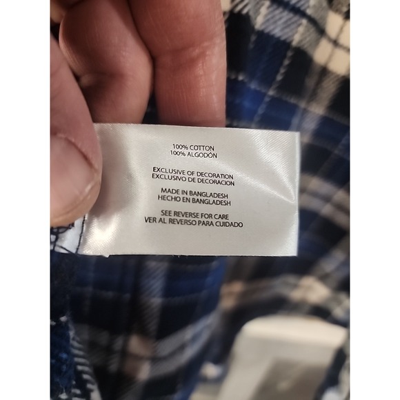 Orvis Heavy Flannel Shirt Jacket Long Sleeve Cotton Casual Blue Plaid XL - Picture 5 of 8